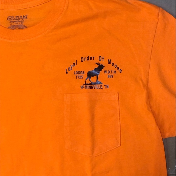 Loyal Order of Moose Neon Orange T-Shirt XL McMinnville Tennessee Moose Lodge - Picture 2 of 4